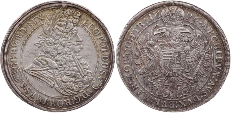 RÖMISCH-DEUTSCHES REICH
Leopold I., 1657-1705. Taler 1696 KB Kremnitz (Ungarn) ...