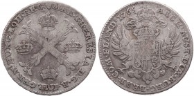 RÖMISCH-DEUTSCHES REICH
Maria Theresia, 1740-1780. Kronentaler 1765 Brüssel Vs.: burgundisches Kreuz, umher vier Kronen, Rs.: bekrönter Doppeladler m...