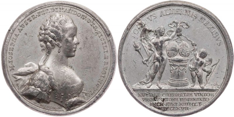 RÖMISCH-DEUTSCHES REICH
Maria Theresia, 1740-1780. Zinnmedaille 1767 (v. Widema...