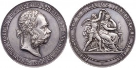 KAISERREICH ÖSTERREICH
Franz Josef I., 1848-1916. Silbermedaille 1902 (v. J. Tautenhayn) Ehrenpreis des K. K. Handels-Ministeriums in Wien, verliehen...