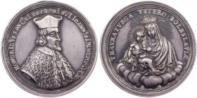 STÄDTE IN DEN HABSBURGISCHEN ERBLANDEN ALTBUNZLAU
 Silbermedaille 1721 (v. P. P. Werner) Auf die Initiative zur Heiligsprechnung des Johann von Nepom...
