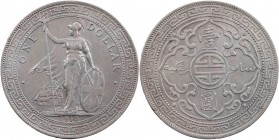 GROSSBRITANNIEN / IRLAND BRITISCHE KOLONIEN
British India. Bombay. Trade-Dollar 1910 B KM T5. kl. Randfehler, ss-vz