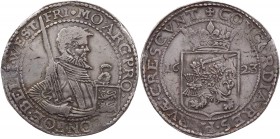 NIEDERLANDE WESTFRIESLAND
 Reichstaler 1623 Vs.: geharnischtes Hüftbild eines Ritters mit Schwert und Wappen n. r., Rs.: bekröntes Wappen teilt Jahre...