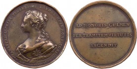 RUSSLAND KAISERREICH
Elisabeth, 1741-1761. Bronzemedaille 1755 (v. J. C. Roettiers, Paris) Auf den Tod der Prinzessin Anastasia von Trubetskoy am 27....
