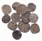 TÜRKEI
 Silbermünzen Akce des Osmanischen Reiches, 15.-17. Jh. 12 Stück ss-vz