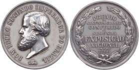 BRASILIEN
Pedro II., 1831-1889. Silbermedaille 1866 (v. C. Lüster) Prämienmedaille zweiter Klasse, verliehen anläßlich der 2. Nationalausstellung in ...