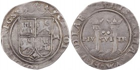 MEXIKO
Carlos und Juana, 1504-1555. 2 Reales o. J. Mexiko Vs.: bekröntes vierfeldiges Wappen, zu den Seiten L (?) und M, Rs.: PLV-S VL-TR, zwei Krone...