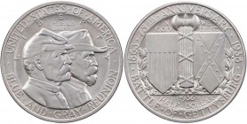 VEREINIGTE STAATEN VON AMERIKA / USA
 1/2 Dollar 1936 Battle of Gettysburg KM 181. Rs. winz. Kratzer, vz