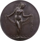 GÖTTINNEN, MYTHISCHE GESTALTEN, ALLEGORIEN APHRODITE / VENUS (Göttin der Schönheit und Liebe)
 Bronzegussmedaille, einseitig o. J. (wohl vor 1941, si...