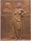 GÖTTINNEN, MYTHISCHE GESTALTEN, ALLEGORIEN CHARITEN / GRAZIEN (Allegorien der Anmut)
 Bronzeplakette, einseitig 1901 (v. A. Krüger), Berlin Auf das 1...
