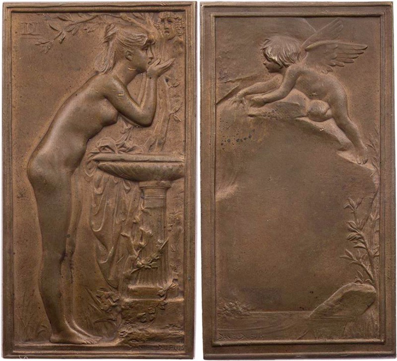 GÖTTINNEN, MYTHISCHE GESTALTEN, ALLEGORIEN CHLOË (Geliebte des Daphnis)
 Bronze...