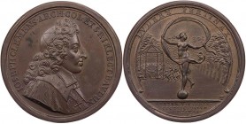 GÖTTINNEN, MYTHISCHE GESTALTEN, ALLEGORIEN FORTUNA (Göttin des Glücks)
Josef Clemens von Bayern, Erzbischof von Köln, 1688-1706 und 1714-1723. Bronze...