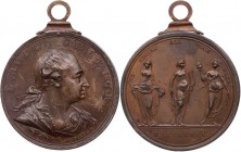 GÖTTINNEN, MYTHISCHE GESTALTEN, ALLEGORIEN MUSE(N)
 Bronzemedaille 1772 (v. Lewis Pingo), Großbritannien Auf David Garrick, 1717-1779, Vs.: DAVID GAR...