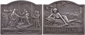 GÖTTINNEN, MYTHISCHE GESTALTEN, ALLEGORIEN NATIONALALLEGORIEN (Personifikationen von Ländern)
Normannia (Normandie) Bronzeplakette, versilbert 1911 (...