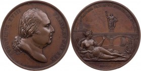 GÖTTINNEN, MYTHISCHE GESTALTEN, ALLEGORIEN NYMPHE(N)
Potameiden (Flussnymphen) Bronzemedaille 1821 (v. Jacques Édouard Gatteau, bei Puymarin), Paris ...