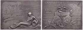 GÖTTINNEN, MYTHISCHE GESTALTEN, ALLEGORIEN NYMPHE(N)
Potameiden (Flussnymphen) Bronzeplakette, versilbert 1913 (v. Louis Patriarche), Paris Werbeplak...