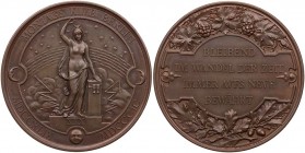 GÖTTINNEN, MYTHISCHE GESTALTEN, ALLEGORIEN SELENE / LUNA (Göttin des Mondes)
 Bronzemedaille 1899 (v. Otto Schultz, 1848-1911, nach F. Adler), Berlin...