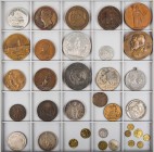 MEDAILLENLOTS
 Lot Reste einer Medaillen-Sammlung mit Stücken aus Bronze, Zinn und wenigen aus Silber, unter anderem Bayern, Preußen, Braunschweig, F...