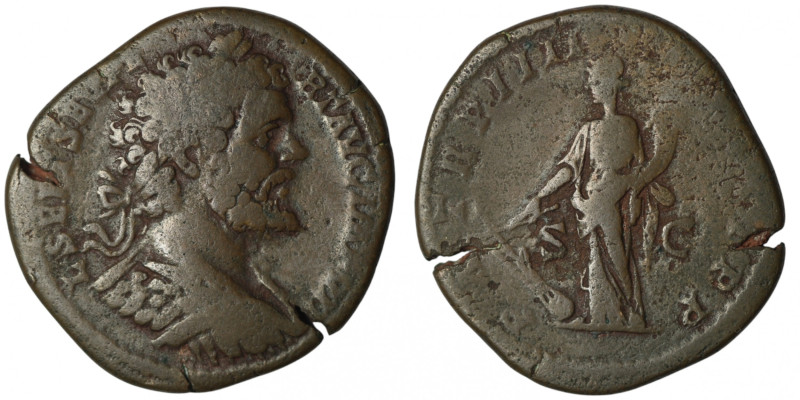 Septimius Severus (AD 193-211). Rome
AE Sestertius (32mm, 19,31g)
Obv: L SEPT SE...