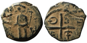 CRUSADERS. Principality of Antioch. Tancred, regent (AD 1101-1112). Fourth type
AE Follis (20mm, 2,96g)

Artificial sandpatina