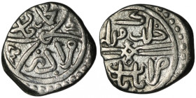 OTTOMAN EMPIRE. Murad II (824-848 AH / AD 1421-1444)
AR Akce (13mm, 1,06g)