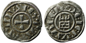 CRUSADERS. Latin Kingdom of Jerusalem. Baldwin III (AD 1143-1163)
Denier (18mm, 0,87g). 
Obv: ✠BALDVINVS⁝REX Cross pattée within circle. 
Rev. ✠DE bIE...