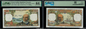 Country : FRENCH ANTILLES 
Face Value : 100 Francs 
Date : (1964) 
Period/Province/Bank : Institut d'Émission des Départements d'Outre-Mer 
Catalogue ...