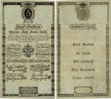 Country : AUSTRIA 
Face Value : 5 Gulden 
Date : 01 juin 1806 
Period/Province/Bank : Wiener Stadt Banco Zettel 
Catalogue reference : P.A038a 
Alphab...