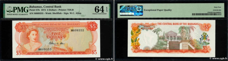 Country : BAHAMAS 
Face Value : 5 Dollars 
Date : (1974) 
Period/Province/Bank :...