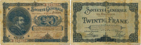 Country : BELGIUM 
Face Value : 20 Francs 
Date : 02 février 1915 
Period/Province/Bank : Société Générale de Belgique 
Catalogue reference : P.89 
Al...