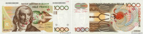 Country : BELGIUM 
Face Value : 1000 Francs Spécimen 
Date : (1997) 
Period/Province/Bank : Banque Nationale de Belgique 
Catalogue reference : P.144s...