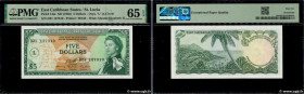 Country : CARIBBEAN  
Face Value : 5 Dollars 
Date : (1965) 
Period/Province/Bank : East Caribbean Currency Authority 
Department : Ste.Lucie 
Catalog...