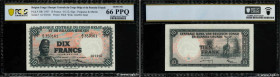 Country : BELGIAN CONGO 
Face Value : 10 Francs 
Date : 01 décembre 1957 
Period/Province/Bank : Banque Centrale du Congo Belge et du Ruanda-Urundi 
C...
