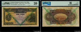 Country : LEBANON 
Face Value : 5 Livres 
Date : 01 septembre 1939 
Period/Province/Bank : Banque de Syrie et du Liban 
Catalogue reference : P.27C 
A...