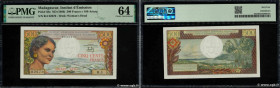 Country : MADAGASCAR 
Face Value : 500 Francs = 100 Ariary 
Date : (1964) 
Period/Province/Bank : Institut d'émission Malgache 
Catalogue reference : ...