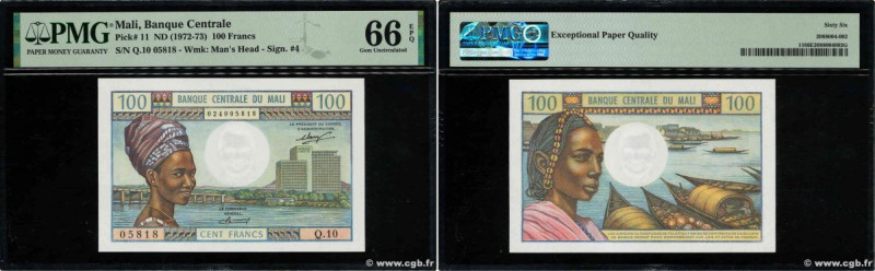 Country : MALI 
Face Value : 100 Francs 
Date : (1972) 
Period/Province/Bank : B...