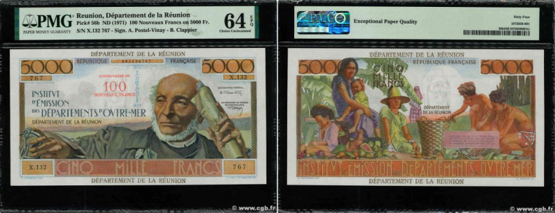 Country : REUNION ISLAND 
Face Value : 100 NF sur 5000 Francs Schoelcher 
Date :...