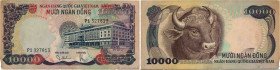 Country : SOUTH VIETNAM 
Face Value : 10000 Dong 
Date : (1975) 
Period/Province/Bank : National Bank of Viet Nam 
Catalogue reference : P.36a 
Alphab...