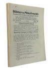 Blätter für Münzfreunde
 61. Jahrgang 1926. Nrn. 551 - 562. S. 365 - 576, 16 Tfn. Lose Lagen