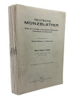 Deutsche Münzblätter
 11. Band (Neue Folge). 54. - 55. Jahrgang 1934 - 1935. Nrn. 373 - 396. 464 S., 18 Tfn. Ohne Titelblatt und Inhaltsverzeichnis. ...