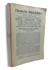 Deutsche Münzblätter
 62. Jahrgang 1942. Nrn. 469/470 - 479/480. S. 381 - 552, 5 Tfn. Lose Lagen, Tafeln in Kopie
