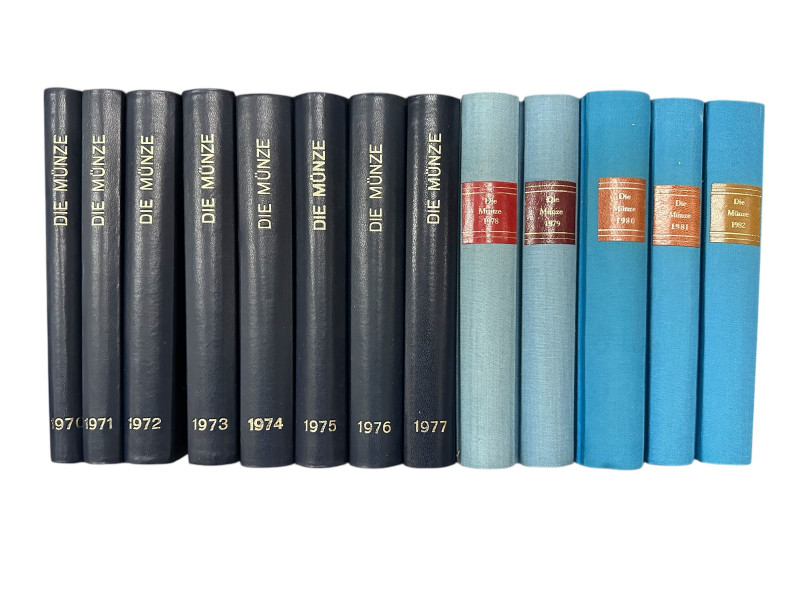 Die Münze
 1. - 12. Jahrgang von 1970 - 1982. In 12 Bänden gebunden. Kunstleder...
