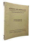 Grabow, L., Rostock Auktion 11 vom 14.09.1938
 Slg. Wewer. Paderborn, Corvey. Mittelalter und Neuzeit. 1915 Nrn., 28 Tfn. Schätzpreisliste. Orig.-Bro...