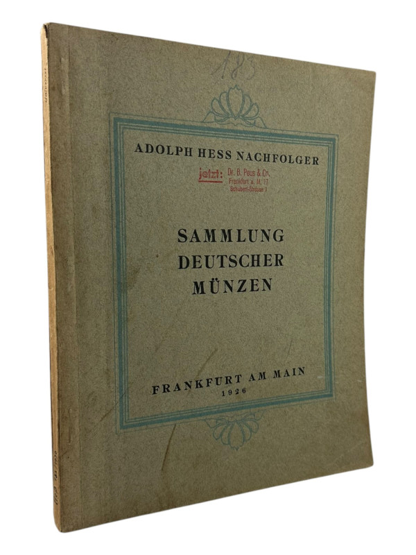 Hess Nachf., A., Frankfurt a.M. Auktion 183 vom 08.02.1926
 [Slg. Modes]. Deuts...