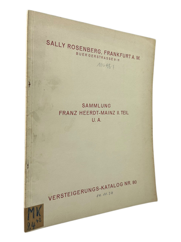 Rosenberg, S., Frankfurt Auktion 80 vom 14.11.1934
 Slg. Franz Heerdt. 2. Teil....