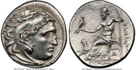 THRACIAN KINGDOM. Lysimachus (305-281 BC). AR drachm (17mm, 4.26 gm, 1h). NGC MS 5/5 - 3/5, brushed. Magnesia ad Maeandrum, ca. 301-299 BC. Head of He...