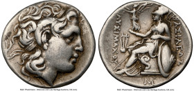 THRACIAN KINGDOM. Lysimachus (305-281 BC). AR drachm (18mm, 4.20 gm, 12h). NGC VF 5/5 - 4/5. Mytilene, 299/8-297/6. Diademed head of deified Alexander...