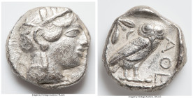 ATTICA. Athens. Ca. 440-404 BC. AR light-weight specimen tetradrachm (24mm, 16.51 gm, 8h). Choice Fine. Mid-mass coinage issue. Head of Athena right, ...