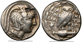 ATTICA. Athens. Ca. 2nd-1st centuries BC. AR tetradrachm (26mm, 16.55 gm, 11h). NGC Fine 4/5 - 2/5, graffiti. New Style coinage, ca. 125/4 BC, 9th mon...