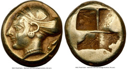 IONIA. Phocaea. Ca. 477-388 BC. EL sixth-stater or hecte (10mm, 2.56 gm). NGC Choice VF 5/5 - 3/5. Female head left, hair in sphendone, wearing disk e...